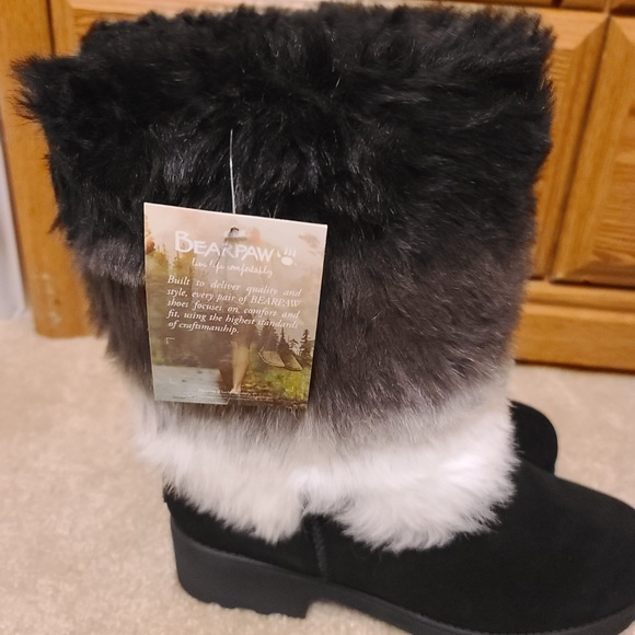Bearpaw  Regina Suede Fur boots, - Picture 3 of 5
